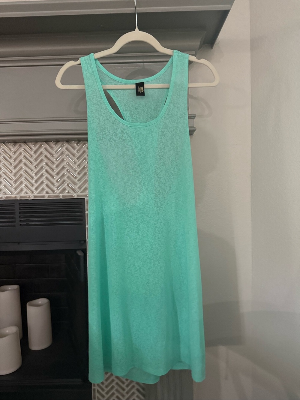 Women’s Mint Green Swim Coverup Tank Dress